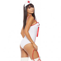 en parfaite santé costume d'infirmière sexy - blanc de forplay-2