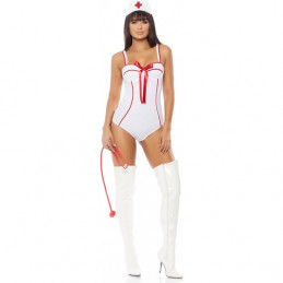 en parfaite santé costume d'infirmière sexy - blanc de forplay-3